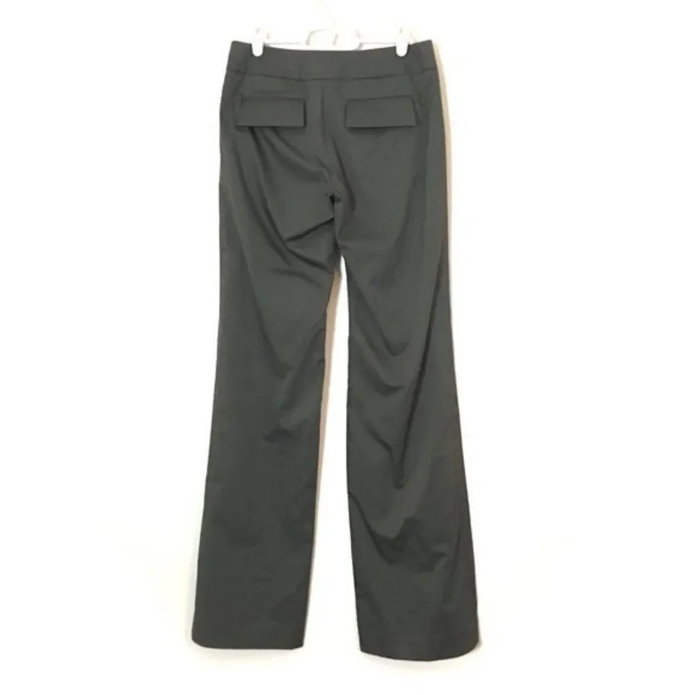 Ulla Johnson Pants Womens Size 2 28x34 Green 100% Cotton Mid Rise Flare Leg
